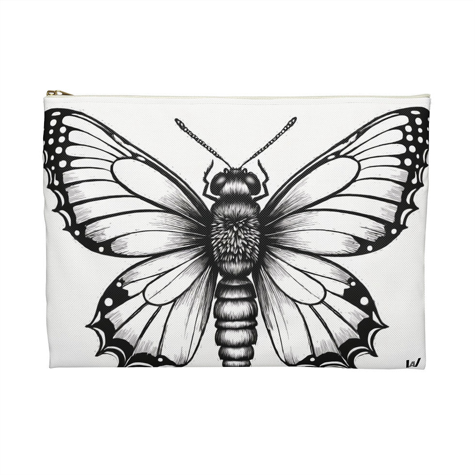 Thumbnail: Butterfly Artwork Accessory Pouch | Makeup Bag, Travel Organizer, Nature Lover