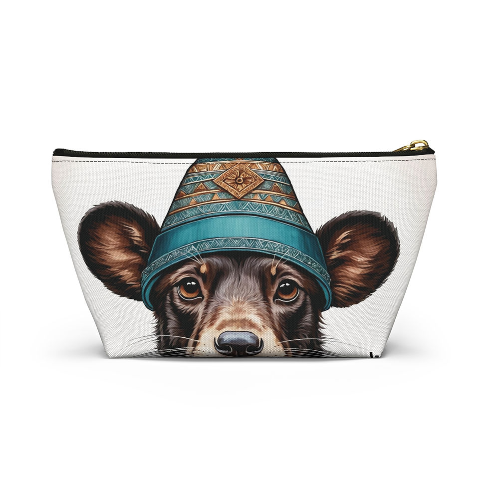 Thumbnail: Animal Accessory Pouch | Bear Cub Makeup Bag, Fun Travel Pouch