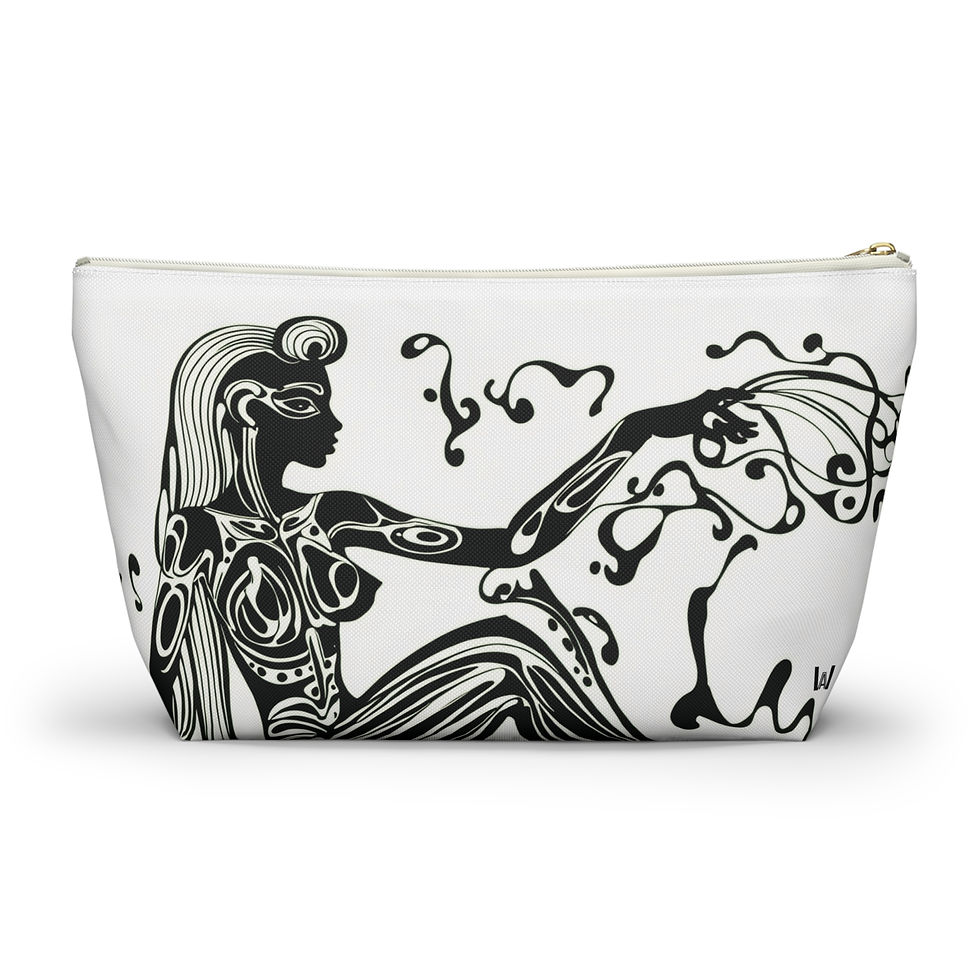 Thumbnail: Abstract Sitting Woman Accessory T-Pouch | Makeup Bag, Travel & Organizing