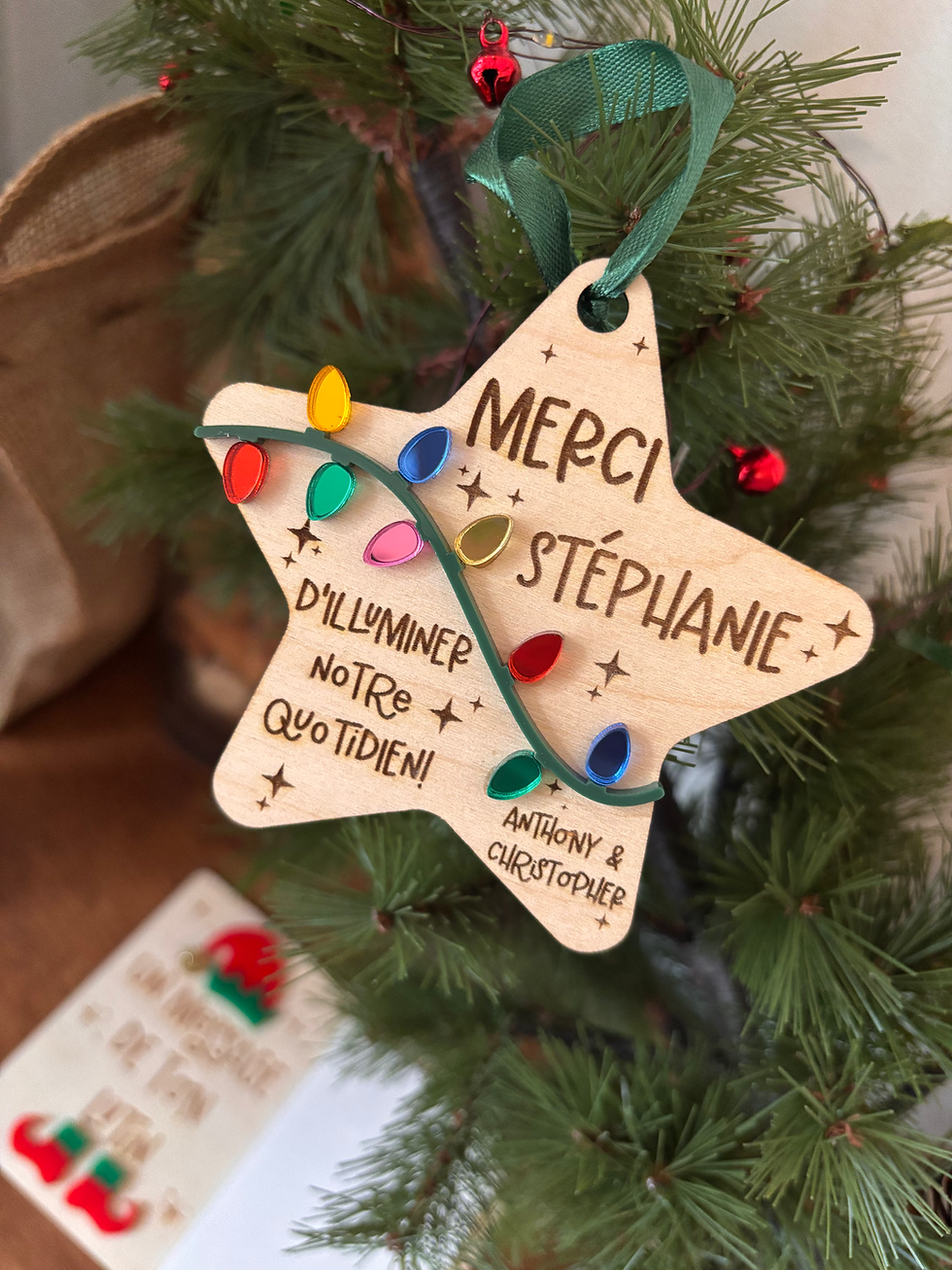 Ornement '' lumières de Noël''