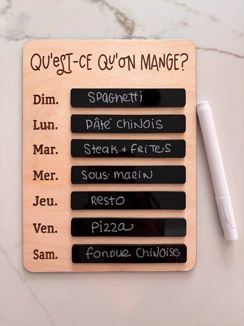 Miniature : Tableau Menu  (''Qu'est-ce qu'on mange?'')