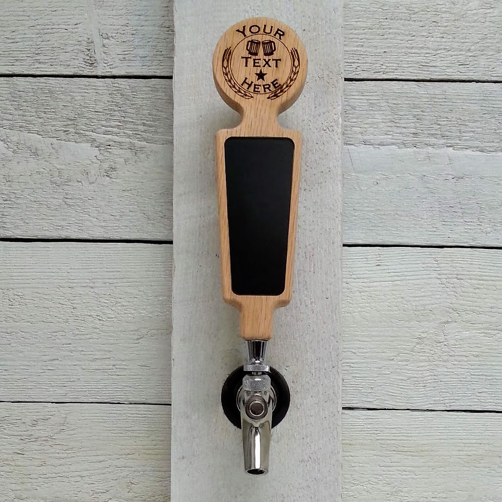 Thumbnail: Double sided custom personalized logo beer tap handle chalkboard insert