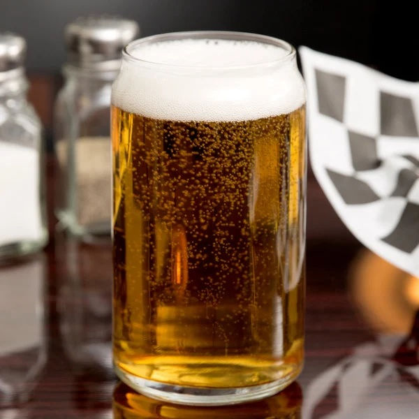 Thumbnail: Customized Beer Can Glasses (2x) 16 oz engraved Vintage Logo