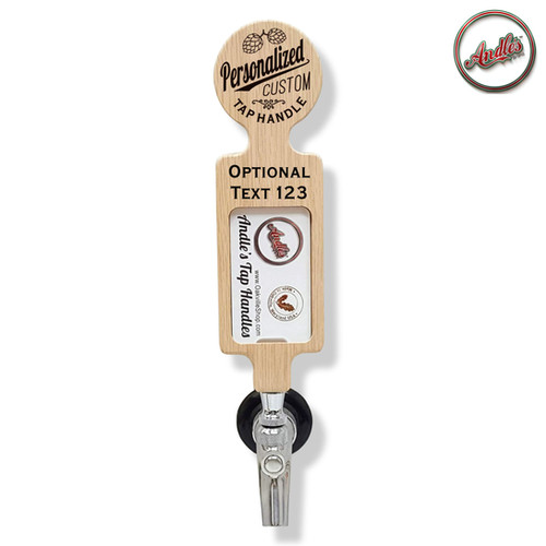 Custom Beer Tap Handle with Changeable Label Vintage Logo