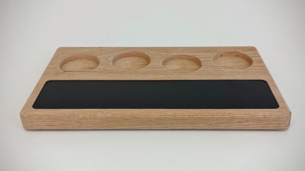Thumbnail: Beer Flight Sampler Tray Paddle with Chalkboard Dry-erase marker Board