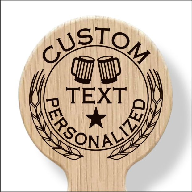 Thumbnail: Custom Beer Tap Handle with Changeable Label Traditional Logo