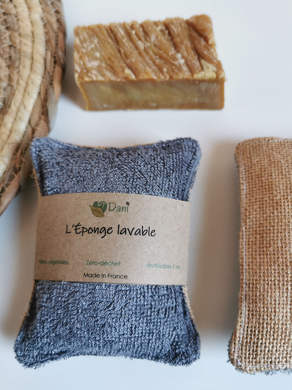Miniature : Éponge en jute lavable