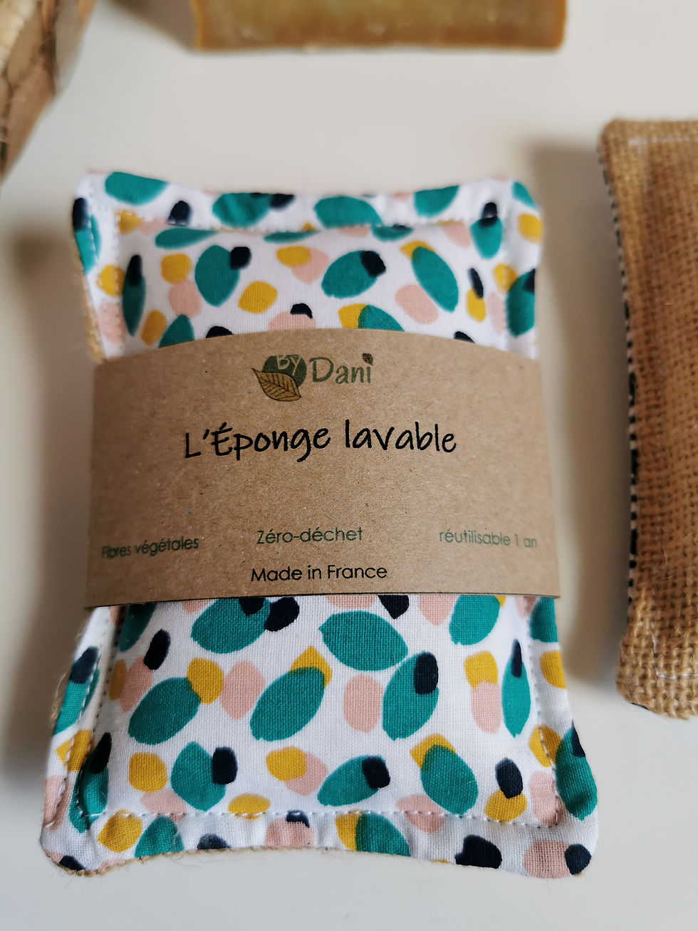 Miniature : Éponge en jute lavable