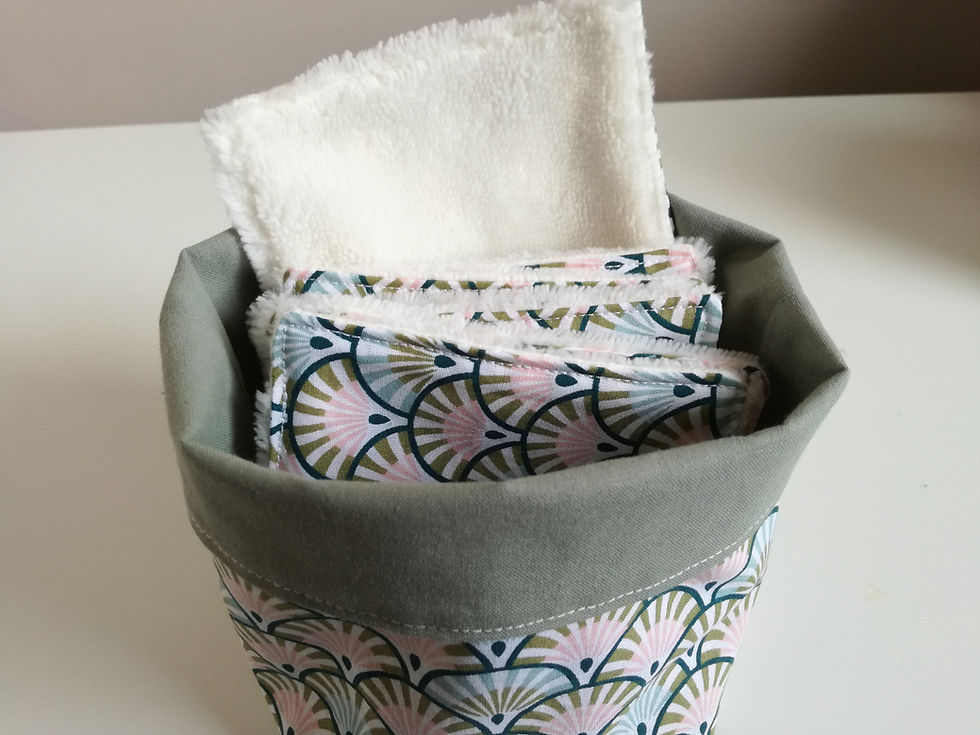 Miniature : Panier avec Carrés démaquillants lavables