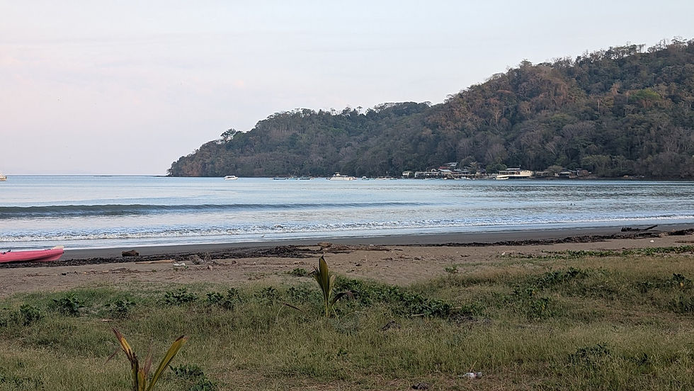 Good protected anchorage in front of the fishing village