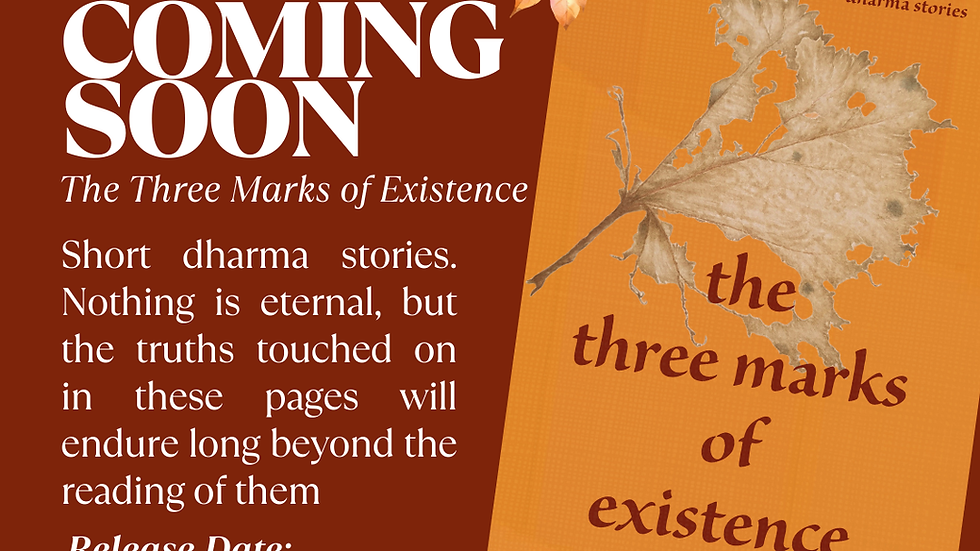 Coming Soon: The Three Marks of Existence