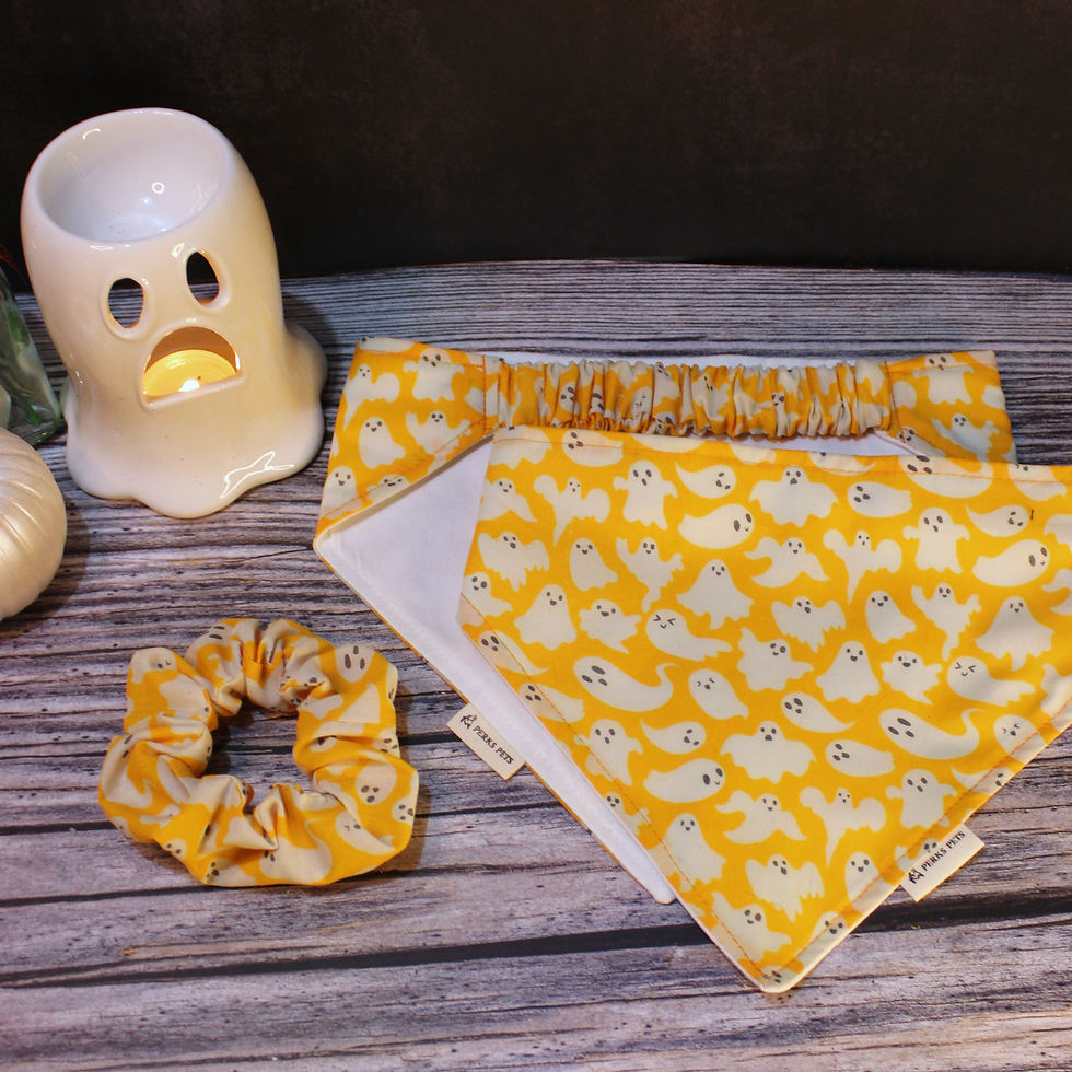 Thumbnail: Orange Ghosties Scrunchie