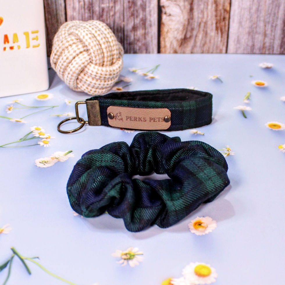 Thumbnail: Black Watch Tartan Scrunchie