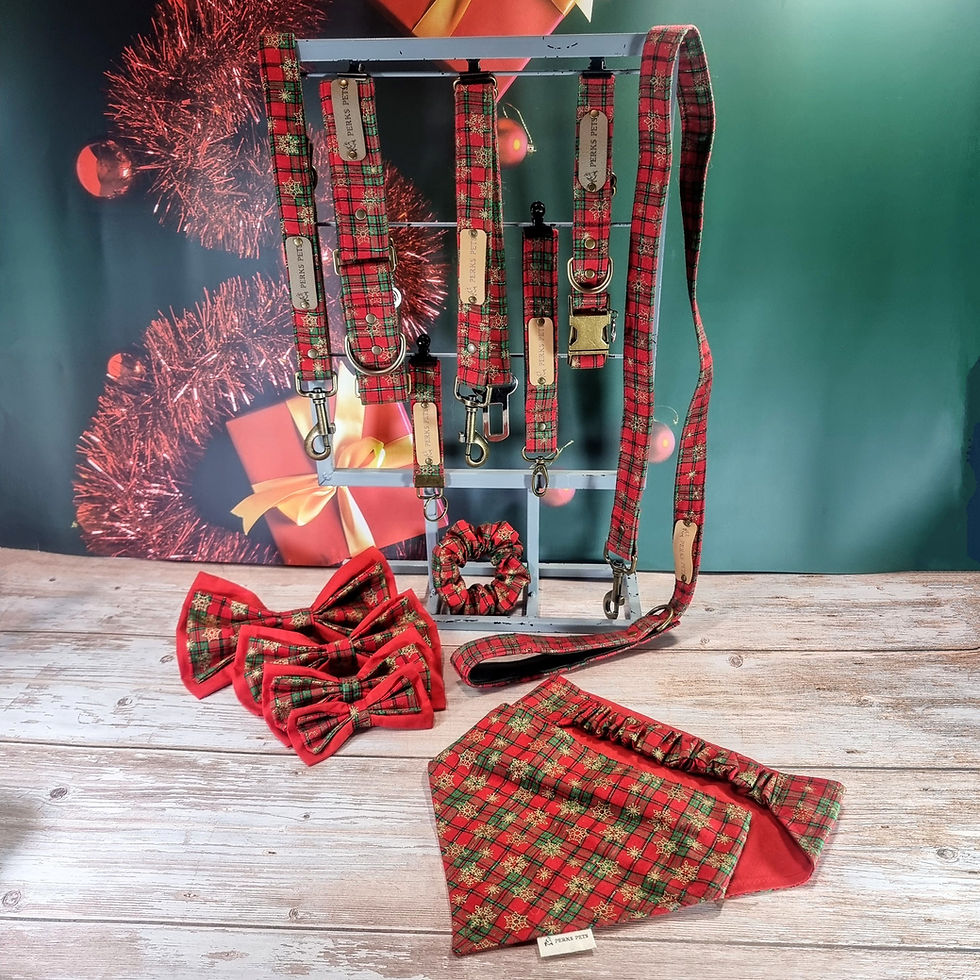 Thumbnail: Festive Tartan Red Stretchy Bandana
