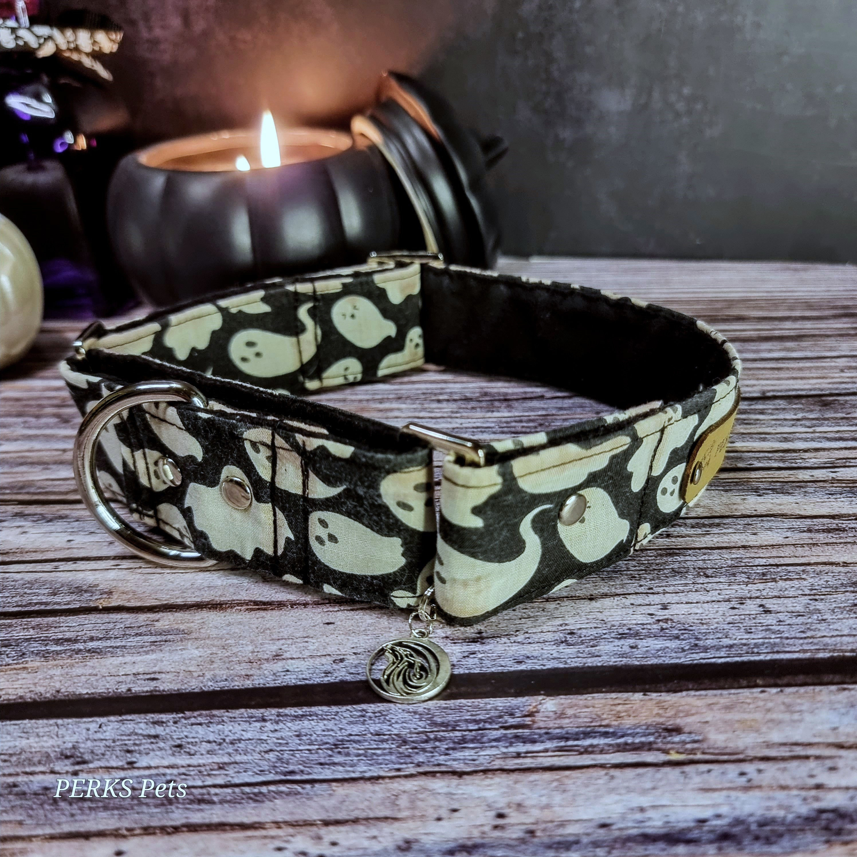 Black Ghosties Martingale Collar