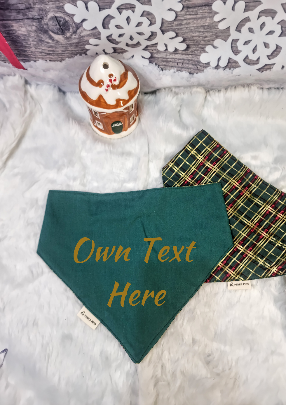 Thumbnail: Festive Tartan Green Stretchy Bandana