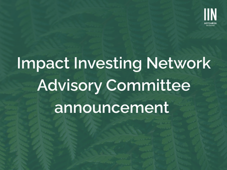 Impact Investing Network Advisory Committee announcement