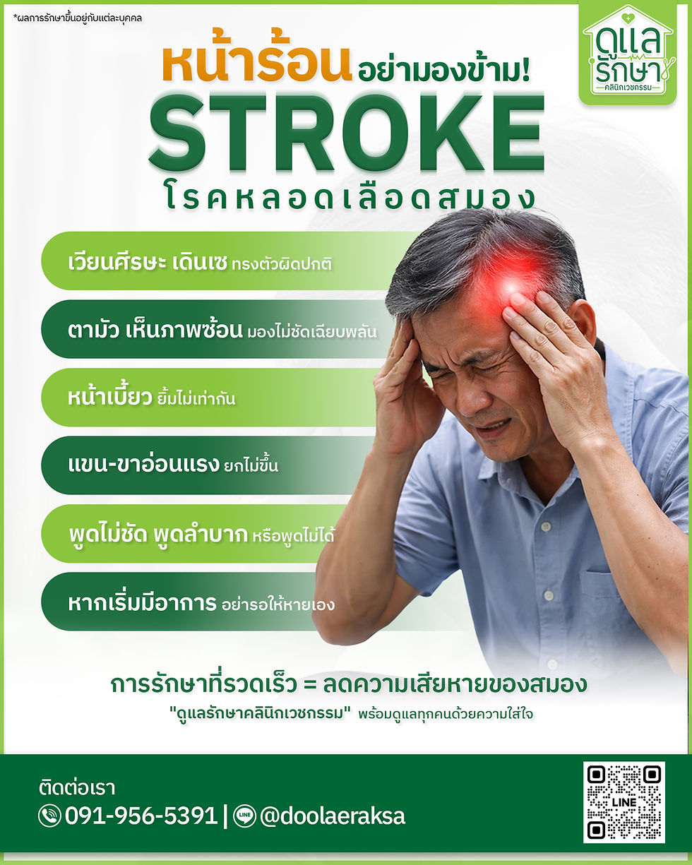 🚨STROKE🚨 (โรคหลอดเลือดในสมอง)กับสัญญาณเตือน...ที่ไม่ควรมองข้าม‼️รู้ไว รักษาต่อทัน ลดความเสียหายของสมอง~
