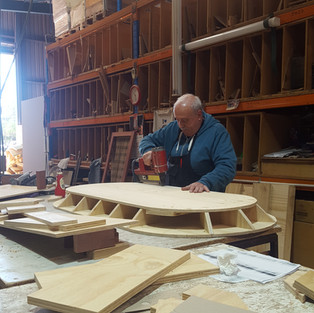 Custom ottoman. Designed and manufactured by Artifex Australia.