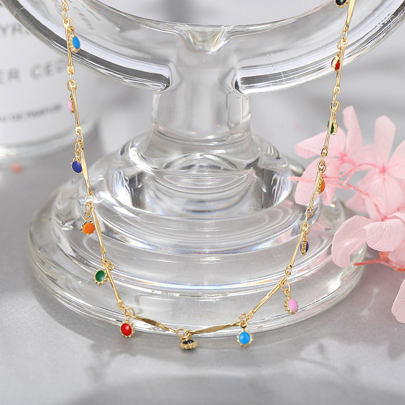 Thumbnail: Elegant Multi-Colour Crystal Choker Necklace for Women