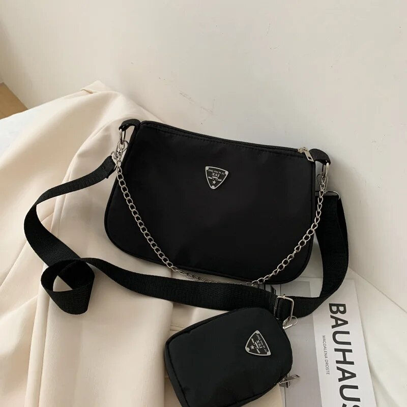 Women’s Nylon Crossbody Bag – Casual Fashion Underarm Shoulder Bag