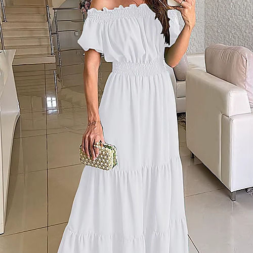 Thumbnail: Bohemian Red Maxi Dress | Elegant Slash Neck — Verão 2026