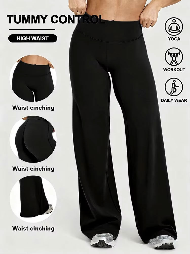 Thumbnail: Women's Butter Soft Wide Leg Sports Pants – High Waist Gym & Everyday Trousers