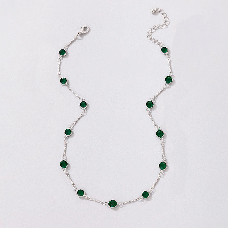 Thumbnail: Elegant Multi-Colour Crystal Choker Necklace for Women