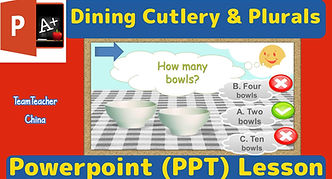 Dining Cutlery & Plurals powerpoint ppt lesson