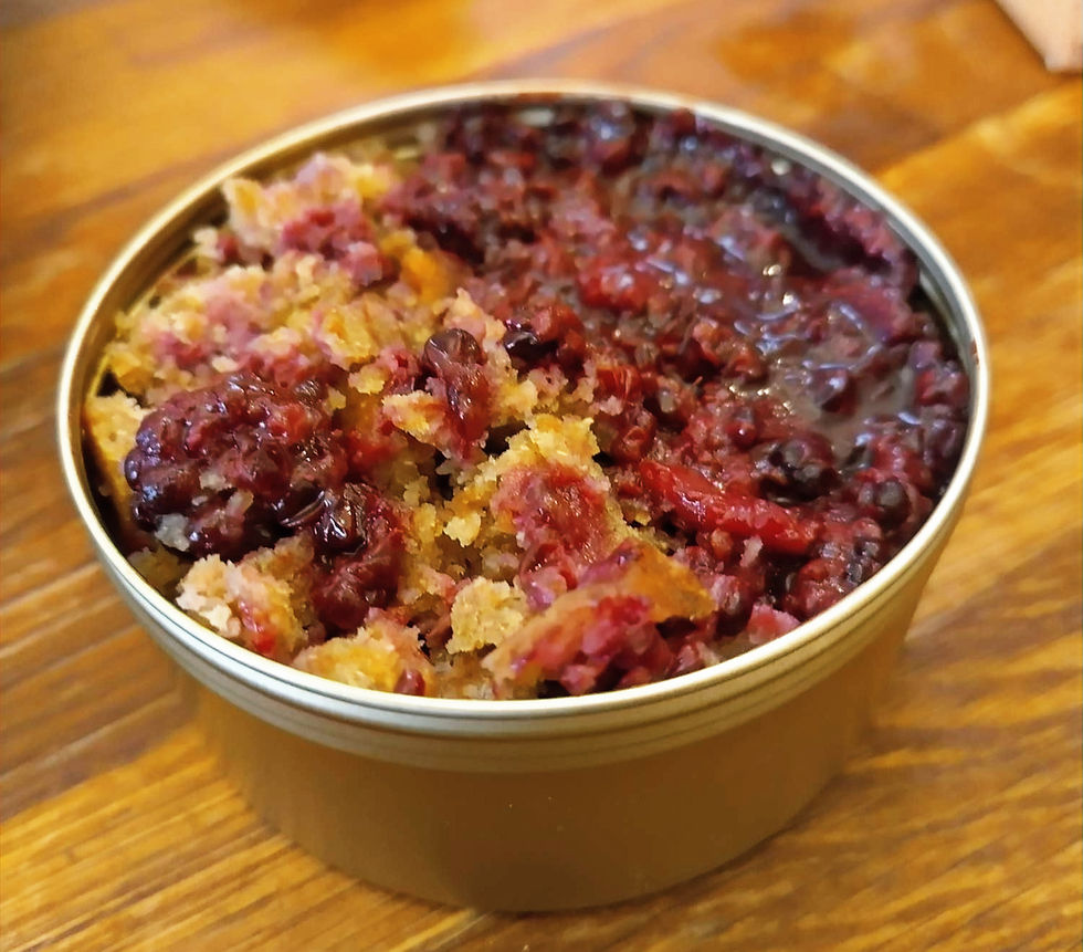 The Spicy Muffin Bar - Wholegrain Blackberry Popper spiced cake tin