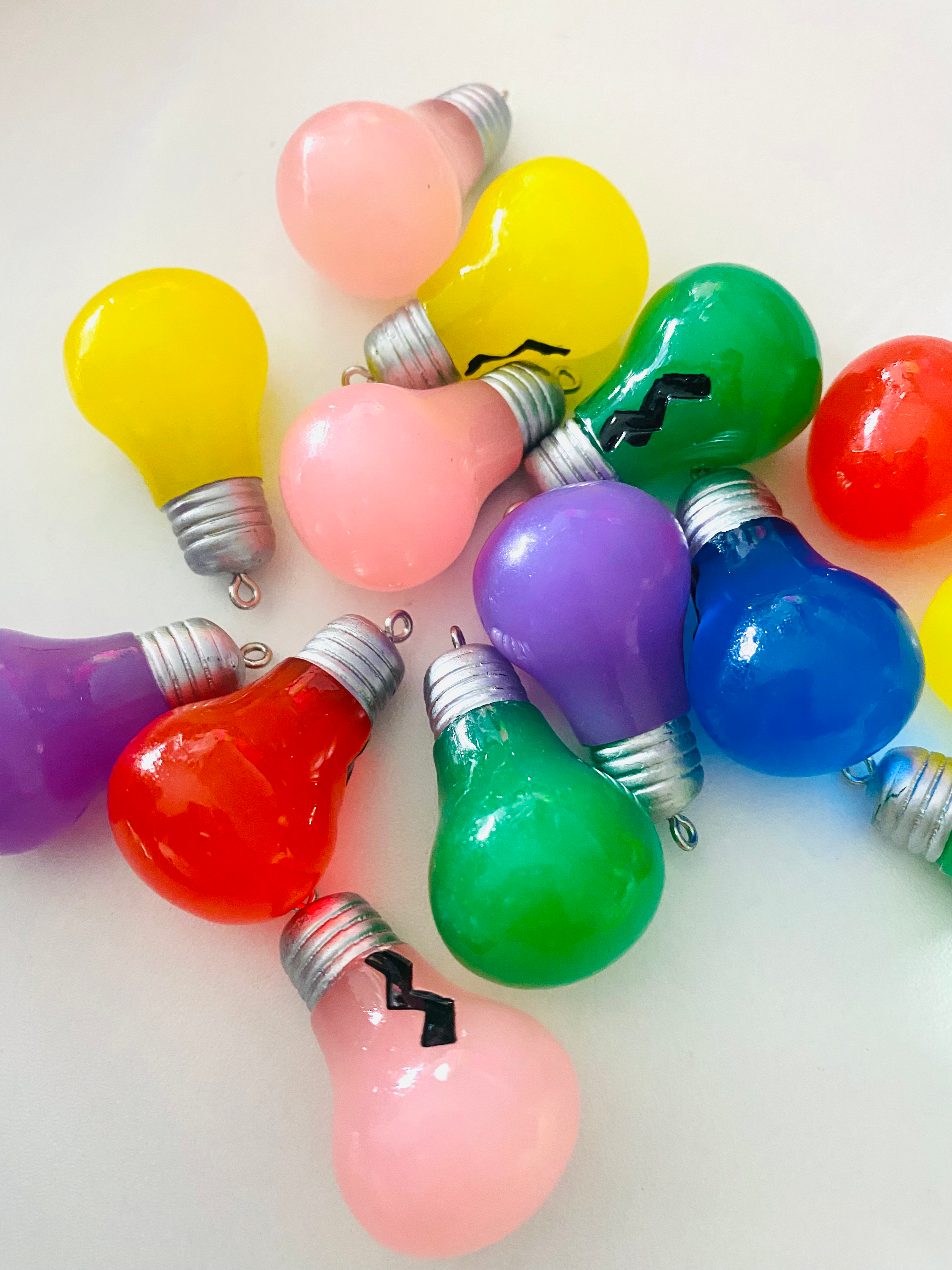 Mini bulbs - DIY key chain / pull 2 of each color set of 12