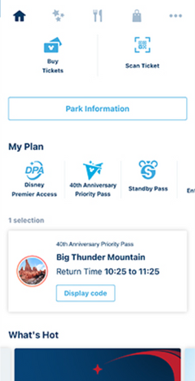 Tokyo Disney App Priority Pass confirmation