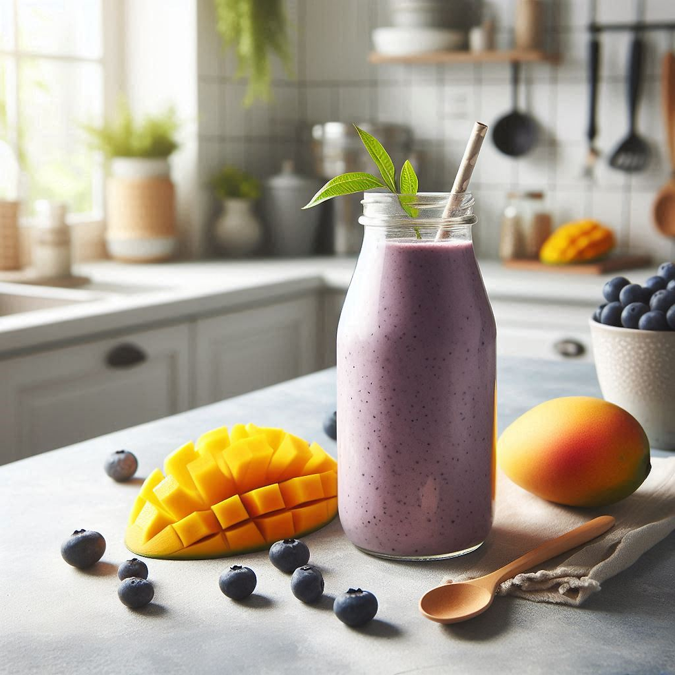 15 Best Fruits To Mix With Blueberries in a Smoothie: Mangoes and Blueberries: A Tropical Twist