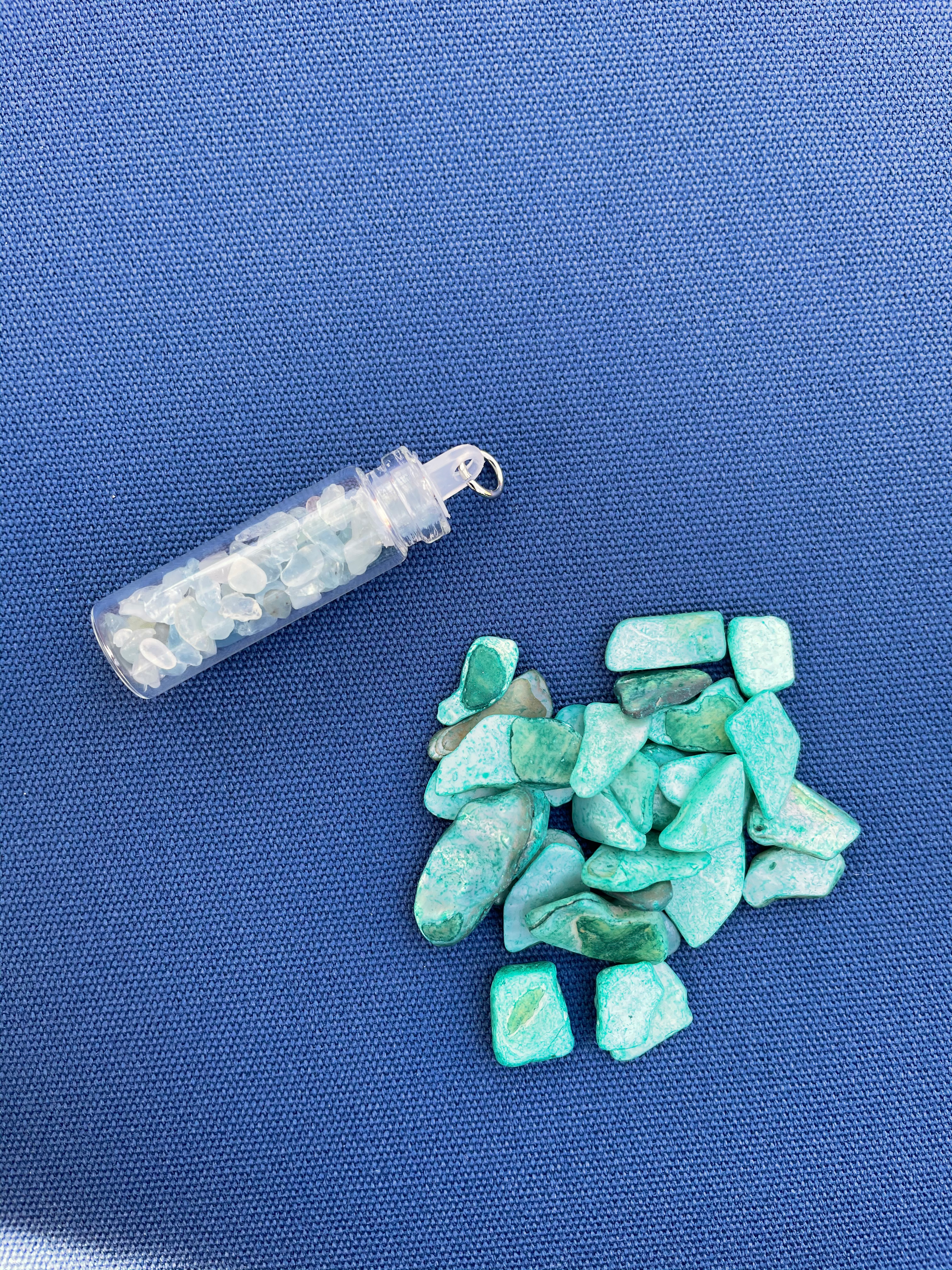 Collana con boccetta di ACQUAMARINA