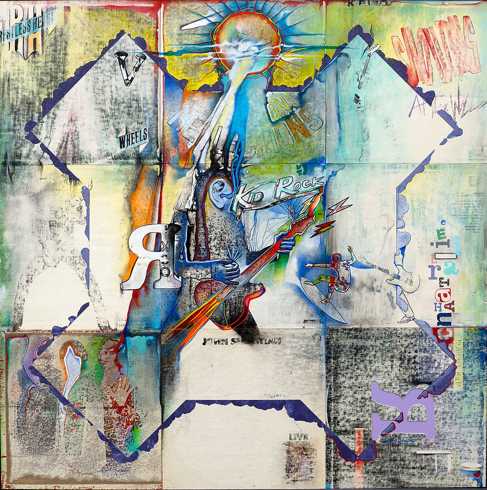 At the Wall (#5 Jacket series) acrylics