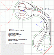 HO Passenger Layout Waterwings, Better than a 4X8, HO Engine Terminal, Track Plan