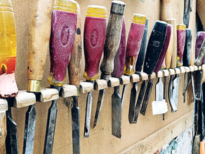 Tools in the workshop at Daniel Baker Furniture