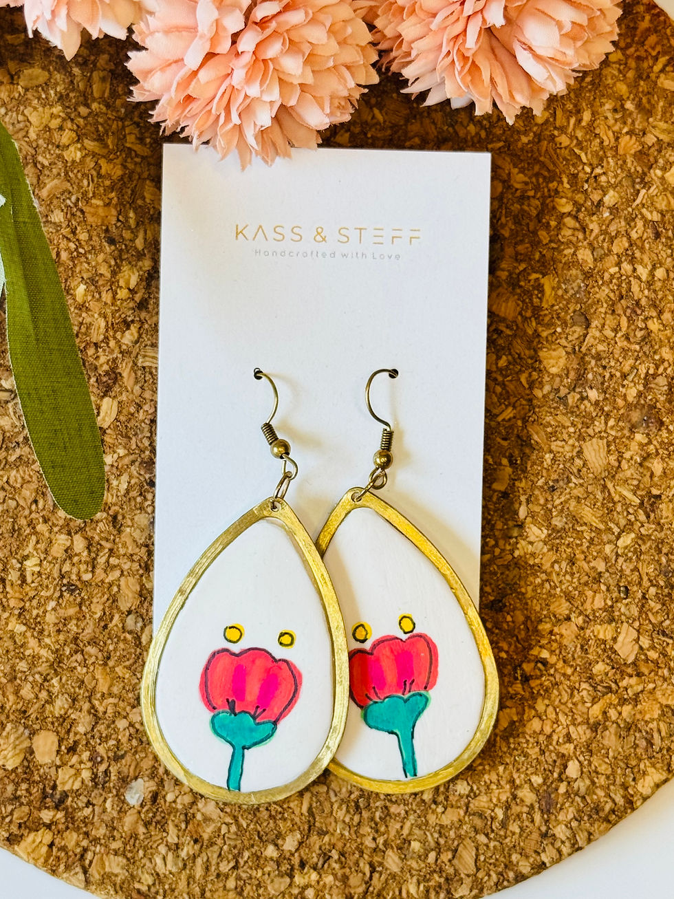 Flower Painted Earrings