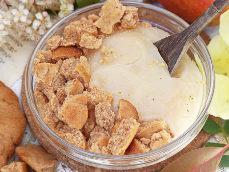 Apple curd et biscuits miso gingembre