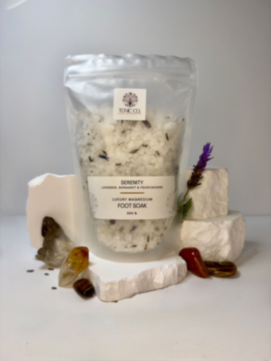 Magnesium lavender foot soak