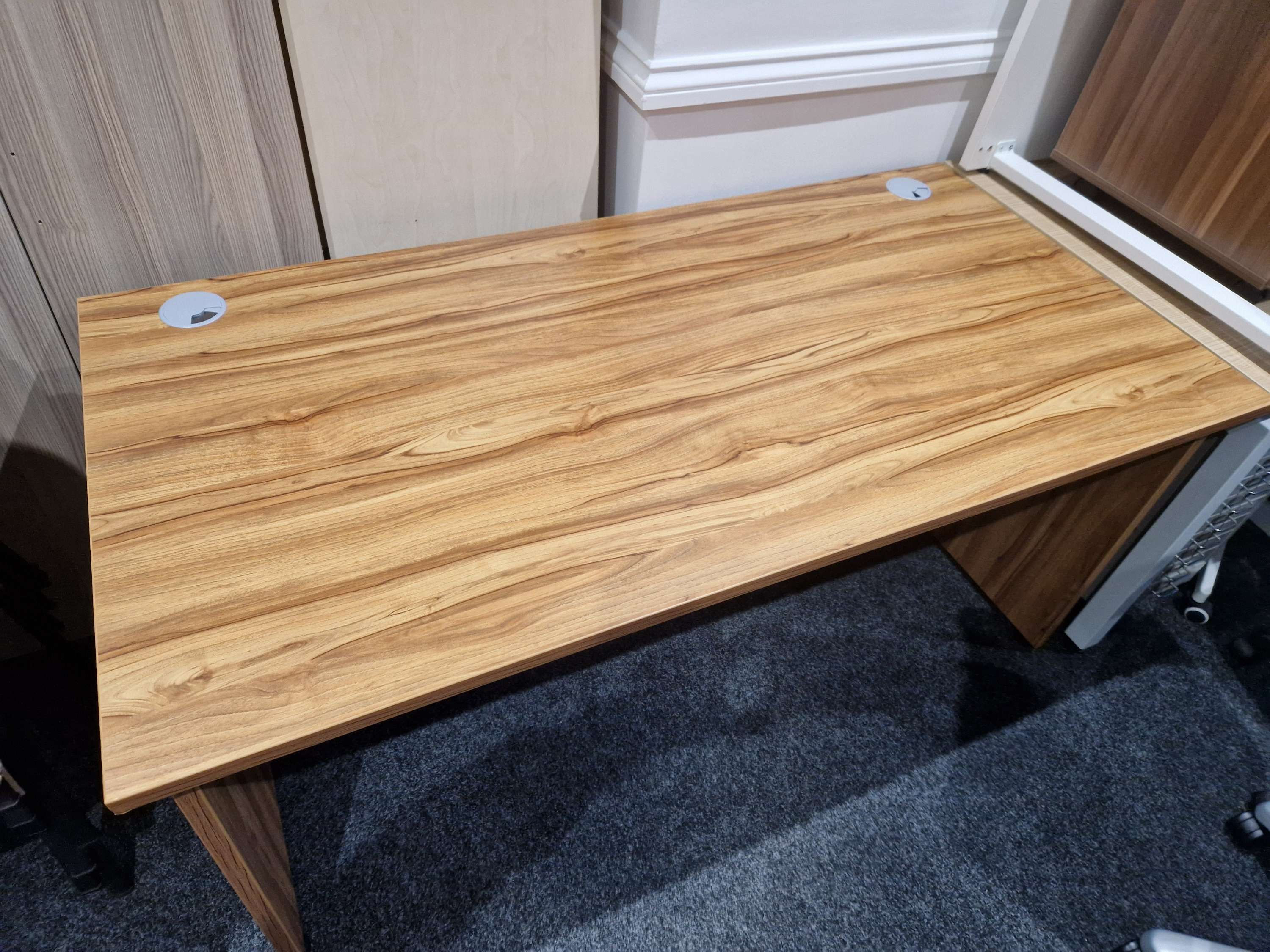 New 1200mm Straight Slim Workstation -Walnut