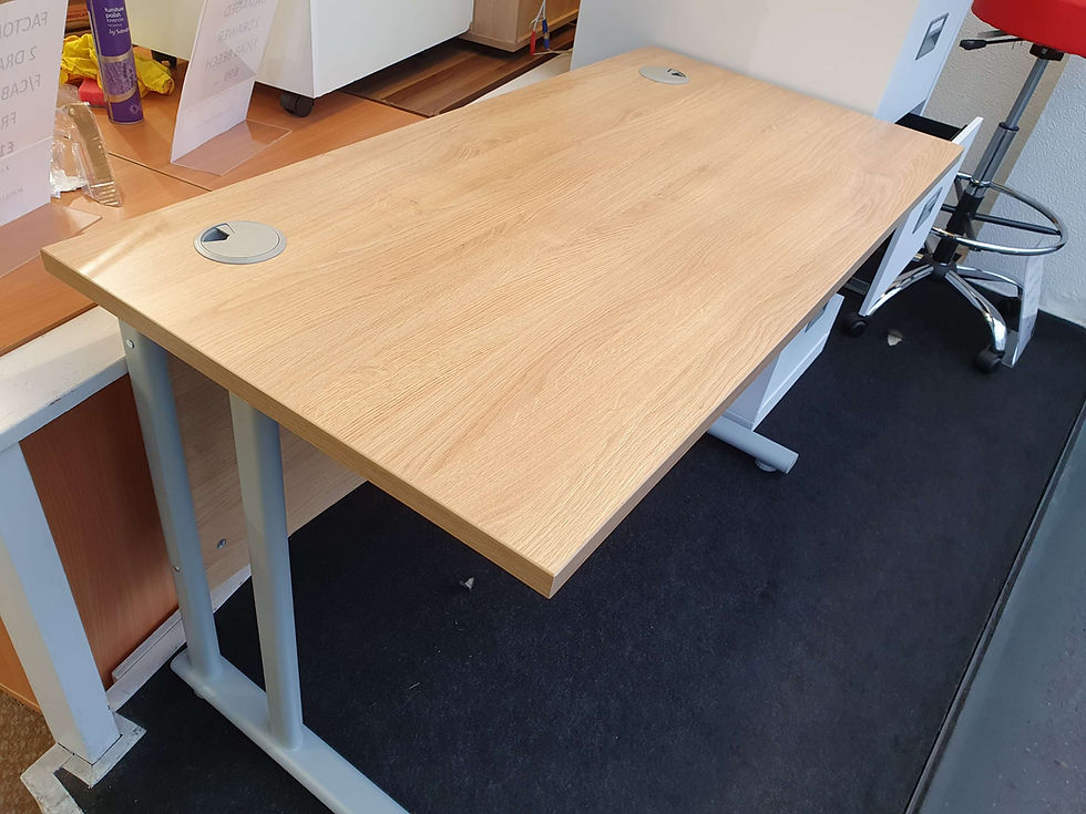 Thumbnail: New 1200mm Straight Slim Workstation - Oak