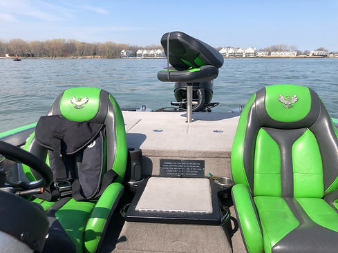 Phoenix bass boat lake saint clair fishing charter guide green goblin