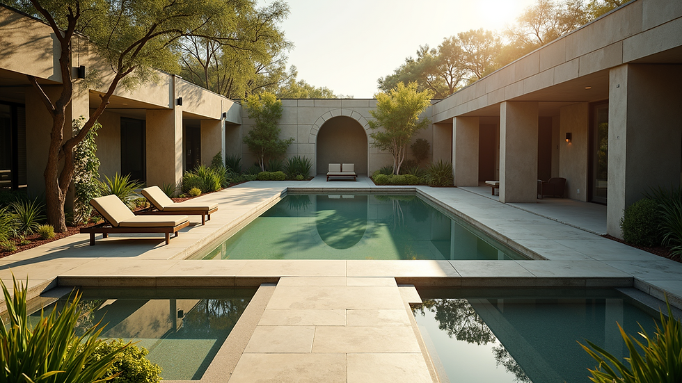 High angle view of a serene outdoor space perfect for personal reflection