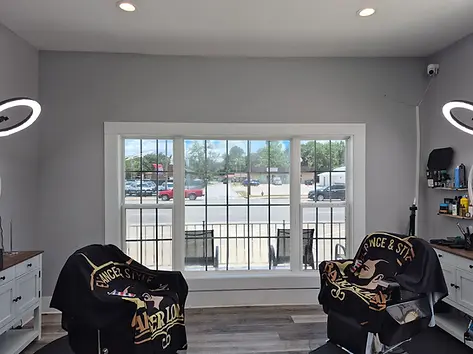 Residential living room windows with solar control tint