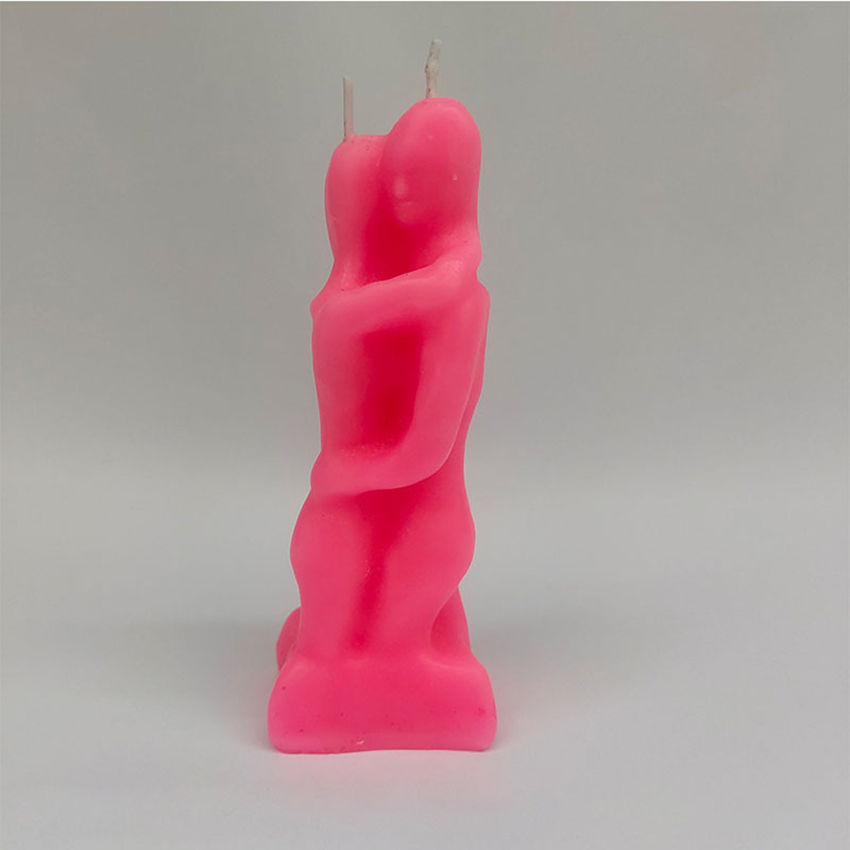 Thumbnail: Male And Female Couple Embracing Candles Decoration Lovers Couple Candle Love Ri