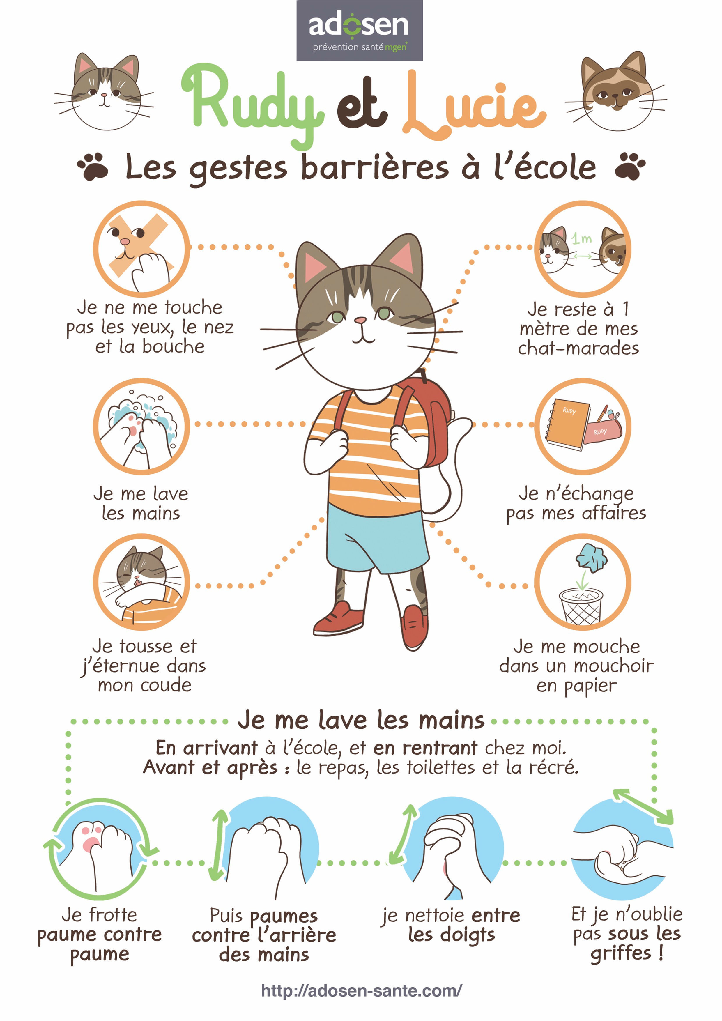 Sensibiliser les enfants aux gestes barrières