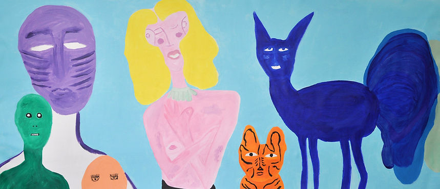 Familienportrait, 2019, Acryl auf Leinwand 90 x 200 cm