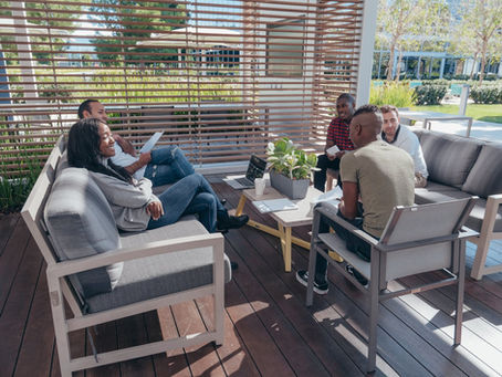 Outdoor living gathering space