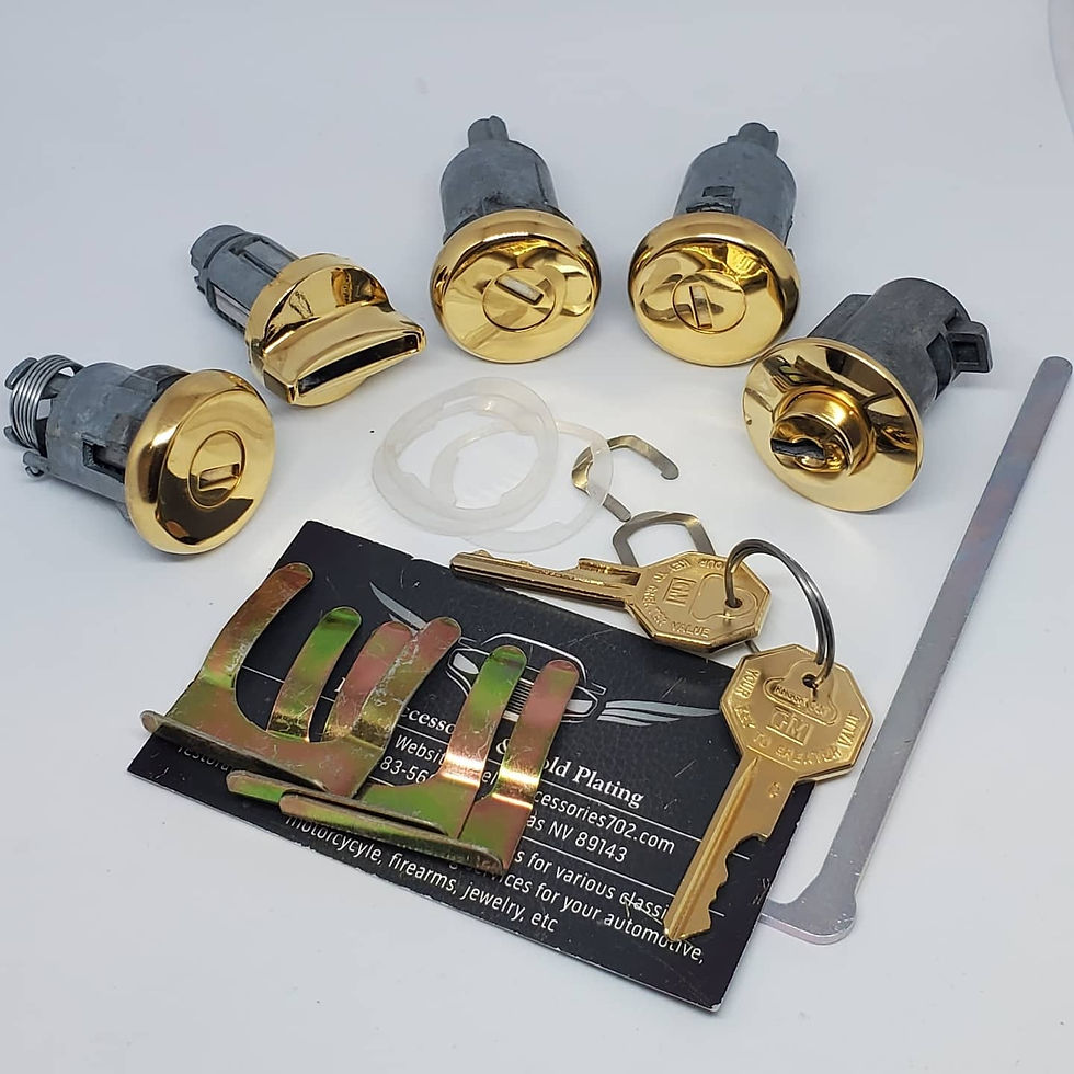 Thumbnail: Impala 24kt Gold Plated 5-piece Lock Set